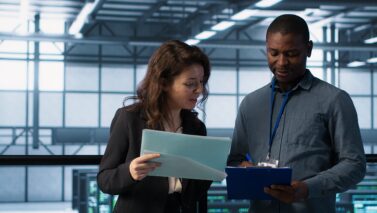 it professionals data center reviewing reports files